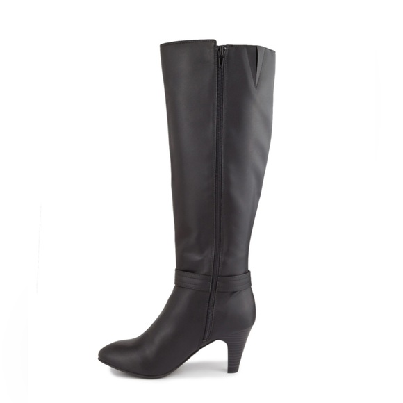 London Fog EVENT 2 Womens Boots Dark BROWN Knee High Riding Zip NIB - Picture 3 of 7